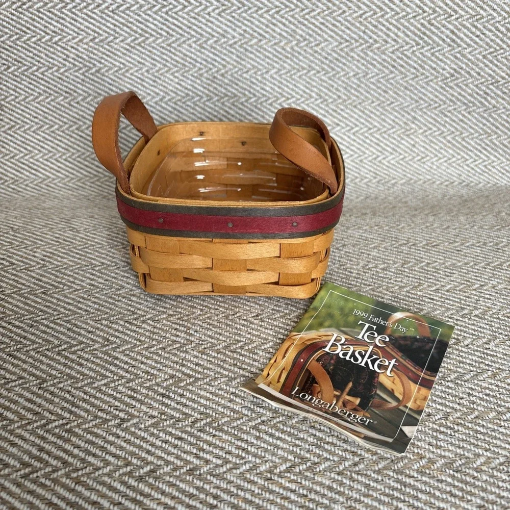 Longaberger Fathers Day Tee Basket With Protector 1999